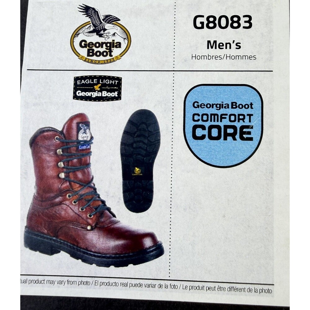 Georgia Boot Eagle Light Work Boot NIB Size 9 M New Boots